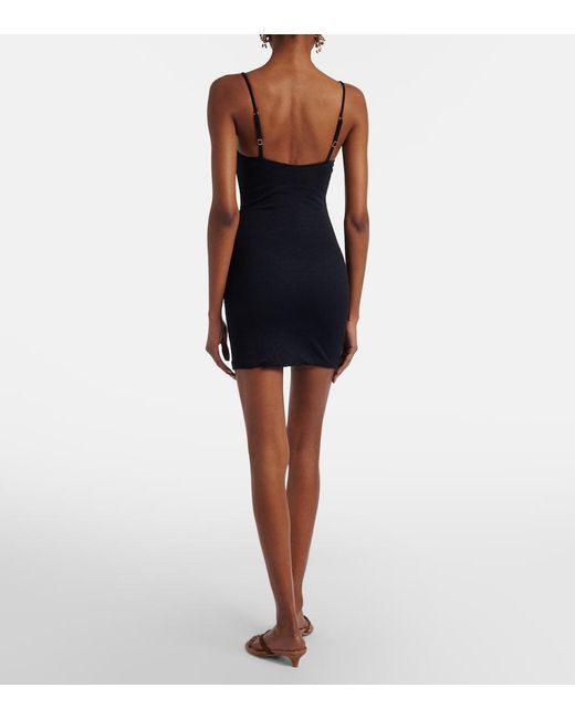 ViX Black Nika Cutout Embellished Minidress