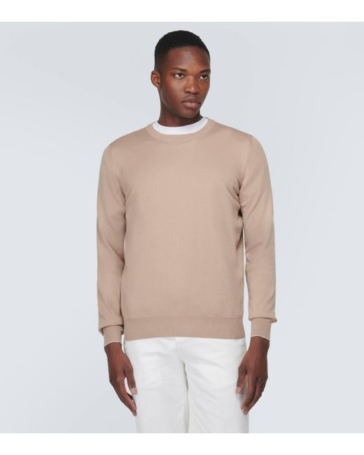 Brunello Cucinelli Natural Cotton Sweater for men
