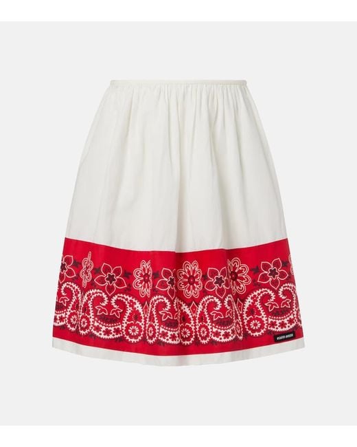 Minigonna di Miu Miu in Red