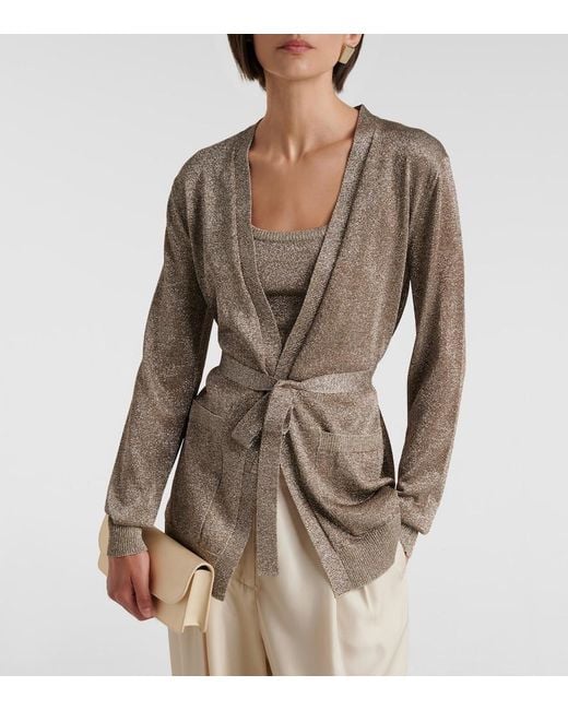 Missoni Brown Knitted Lame Wrap Cardigan