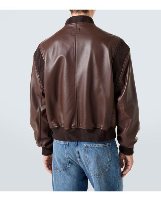 Loewe Bomberjacke Anagram Aus Leder in Brown für Herren
