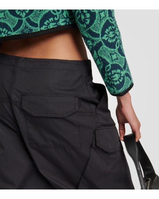 Agolde Black Ginerva Cotton Cargo Pants
