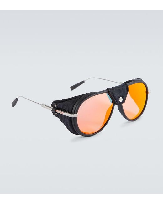 Dior Brown Diorsnow A1I Aviator Sunglasses for men