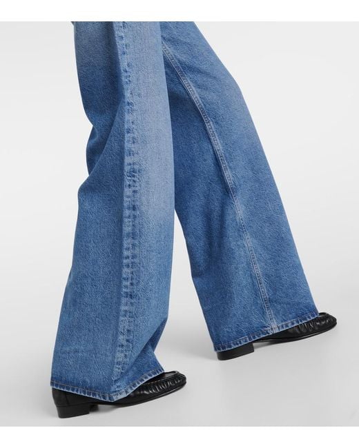 Citizens of Humanity Blue Paloma Mid-Rise Wide-Leg Jeans