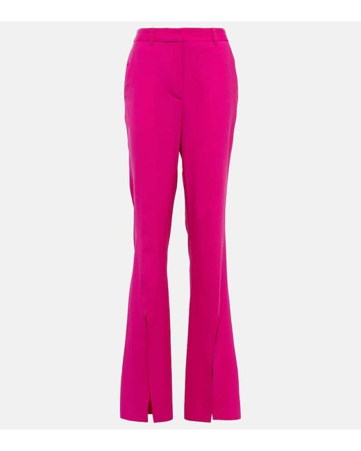 GIUSEPPE DI MORABITO Pink Mid-Rise-Hose Aus Einem Wollgemisch
