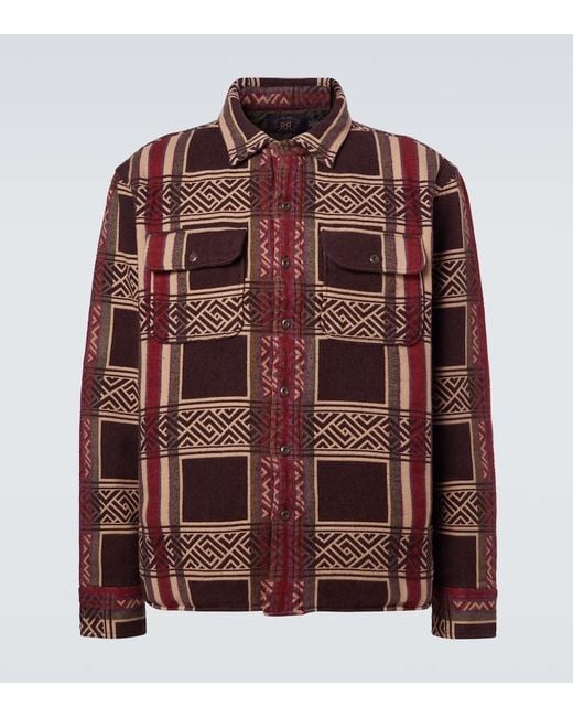 RRL Multicolor Cotton Jacquard Overshirt for men