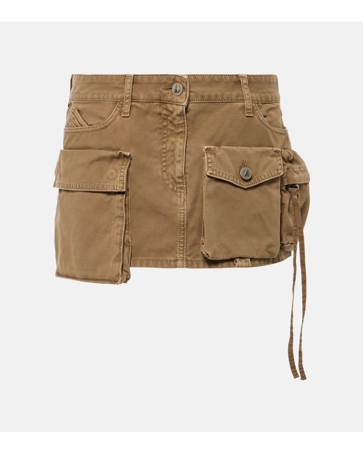 The Attico Brown Chic Regular Fit Mini Skirt