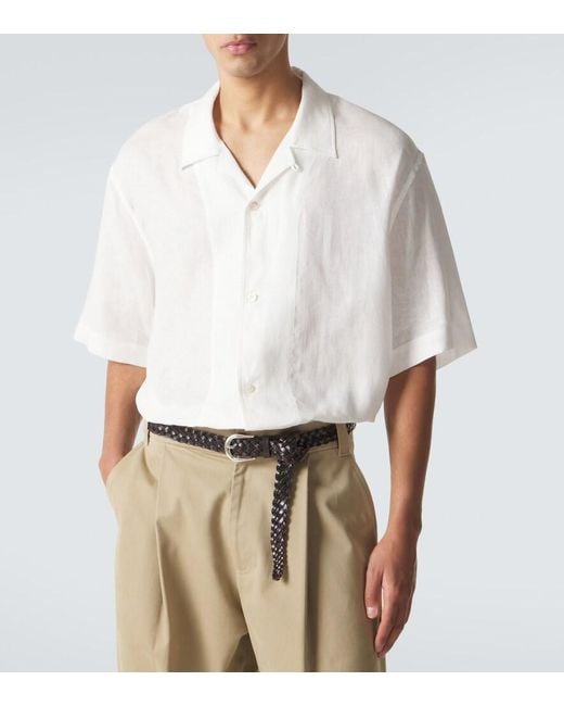 Studio Nicholson White Oryn Linen Shirt for men