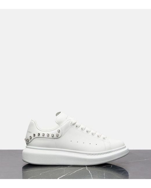 Alexander McQueen White Sneakers Oversized Aus Leder