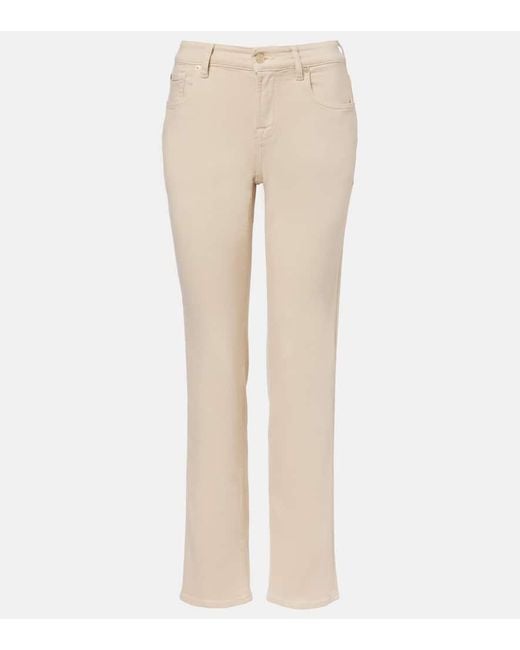 Jeans Rectos Calie Straight De Tiro Medio 7 For All Mankind de color Natural