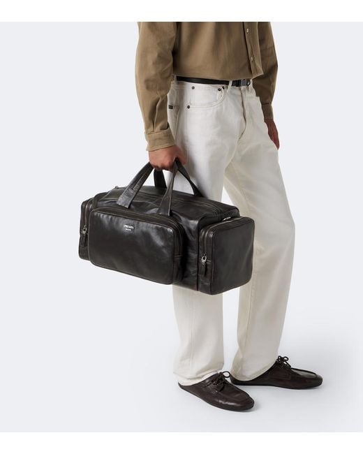Prada Weekender Aus Leder in Black für Herren