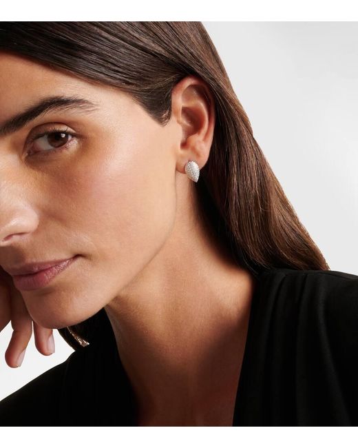 Boucles D'Oreilles En Or Blanc 18 Ct Et Diamants Suzanne Kalan en coloris White