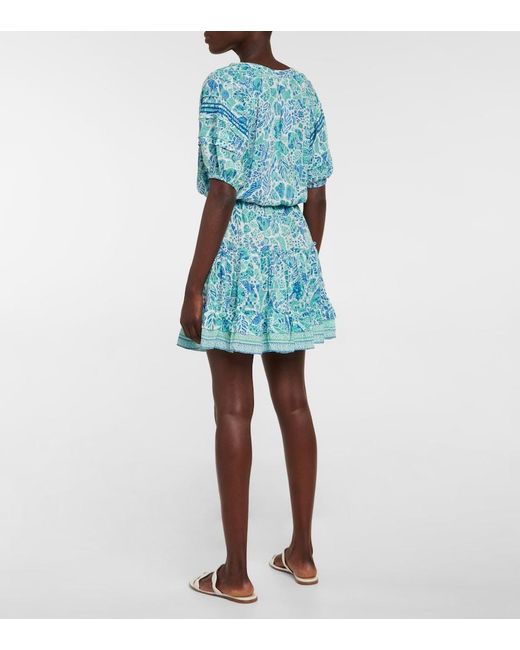 Poupette Blue Bona Printed Minidress