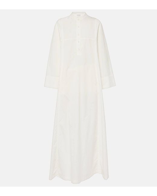 Dries Van Noten White Cotton Poplin Maxi Dress