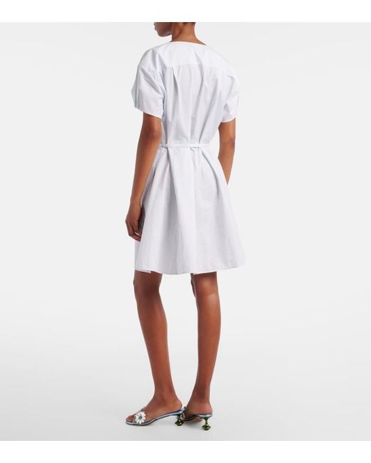 Loewe Blue Paula's Ibiza Anagram Cotton-Blend Shirt Dress