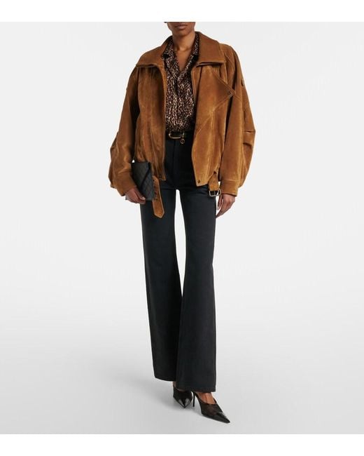 Saint Laurent Brown Suede Jacket