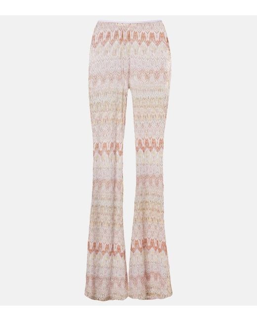 Missoni Pink Lame Flared Pants