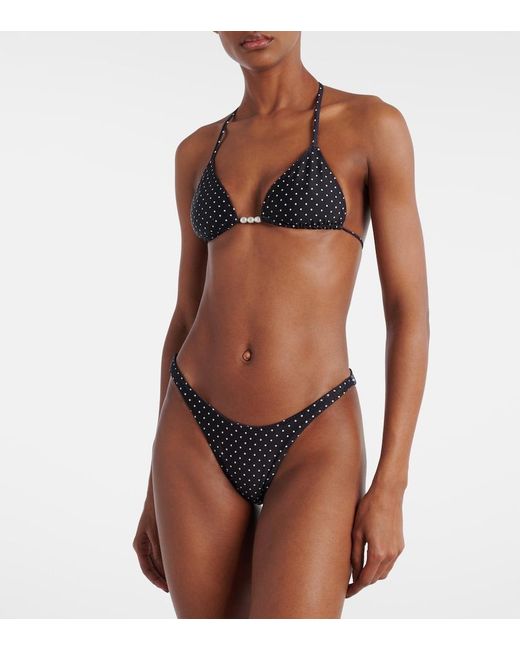SAME Black 90's Polka-Dot Bikini Bottoms