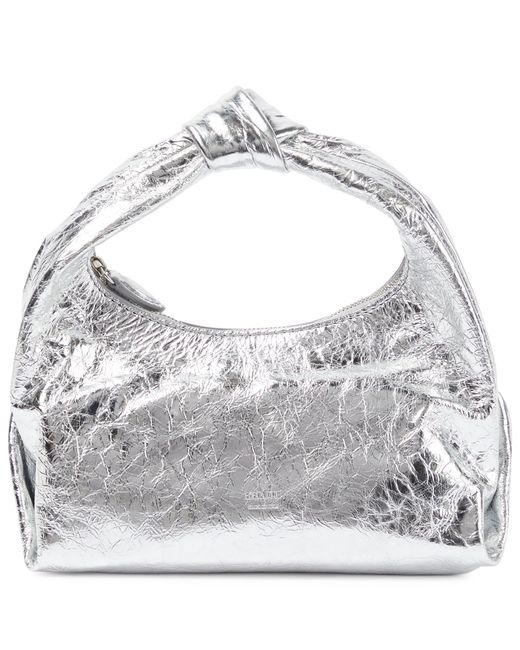 Khaite Metallic Beatrice Small Leather Shoulder Bag