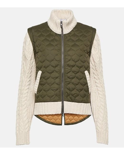 Veronica Beard Green Patra Quilted Nylon And Wool-blend Jacket