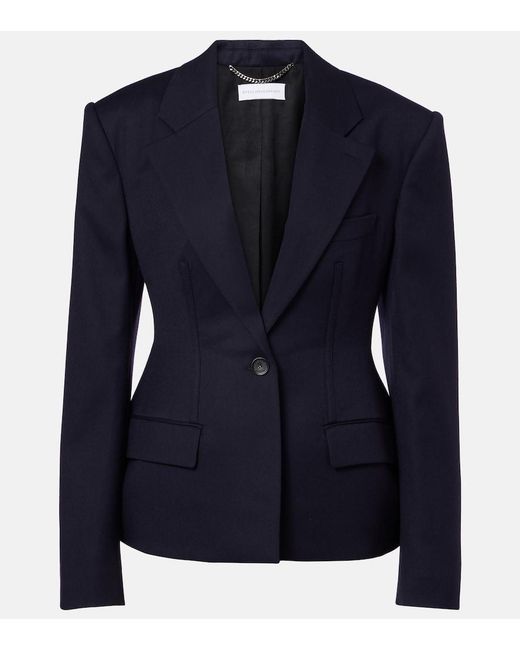 Stella McCartney Blue Wool Blazer