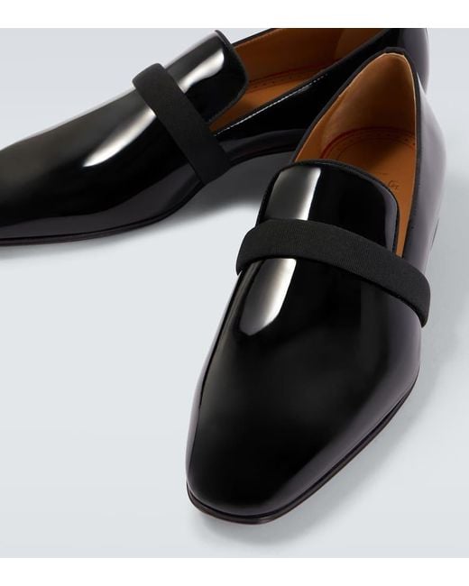 Christian Louboutin Black Dandydeco Patent Leather Loafers for men