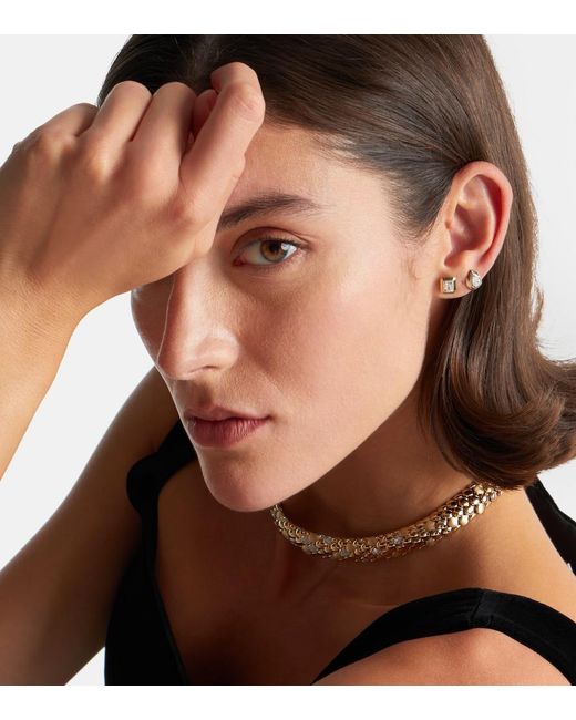 Rainbow K Metallic Einzelner Ohrring Aus 9Kt Gelbgold Mit Diamant