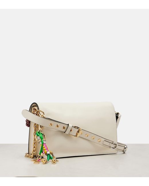 Prada White Soft Sound Small Leather Shoulder Bag