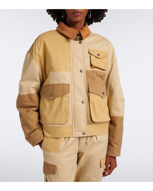 Isabel Marant Natural Risla Patchwork Cotton Jacket