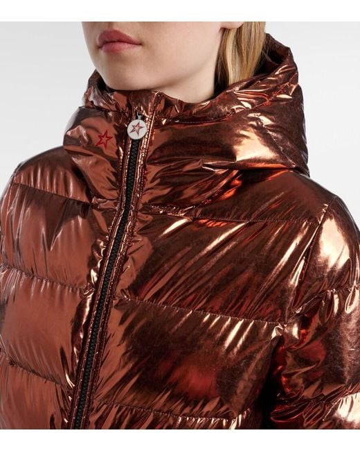 Perfect Moment Brown Polar Flare Down Ski Jacket