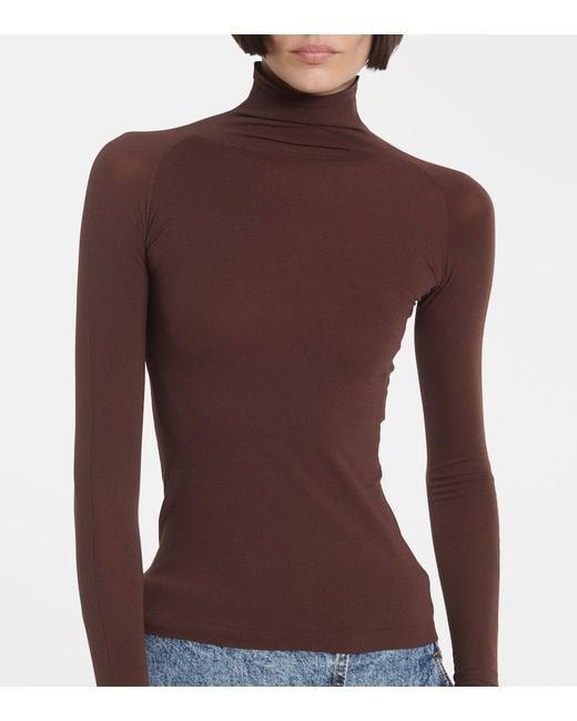 Alaïa Brown Jersey Top