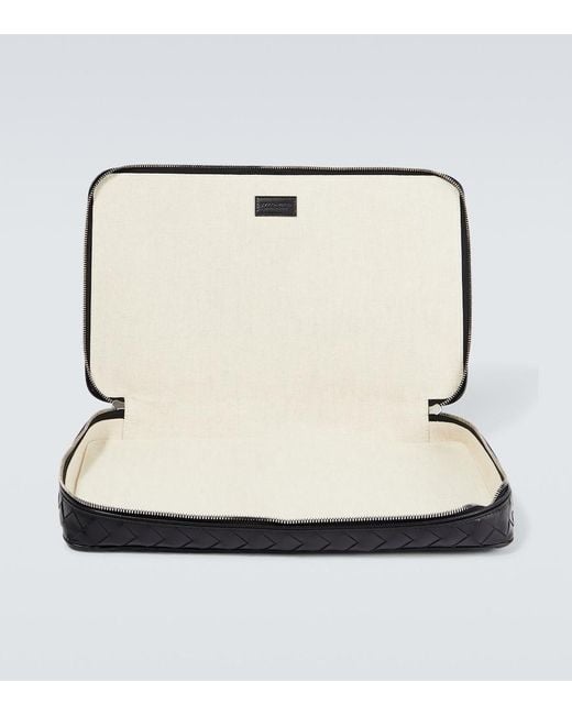 Bottega Veneta Black Intrecciato Small Packing Cube for men
