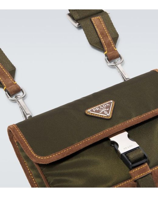 Prada Smartphone-Etui Aus Re-Nylon in Green für Herren