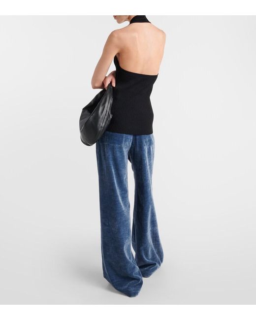 Proenza Schouler Black Gloria Ribbed-Knit Tank Top