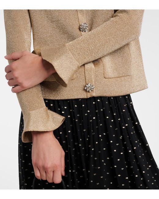 Self-Portrait Natural Embellished Cardigan