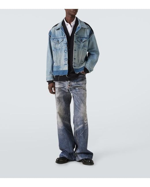 Junya Watanabe Blue X Levi's Jersey And Denim Jacket for men