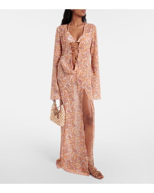 Bananhot Natural Desert Paisley Beach Dress