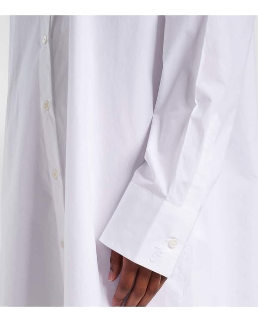 Frankie Shop White Hemdblusenkleid Helena Aus Baumwolle