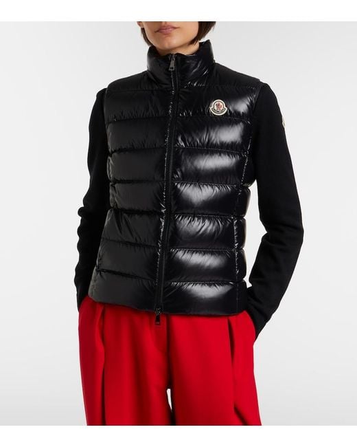 Moncler Black Ghany Quilted Down Vest