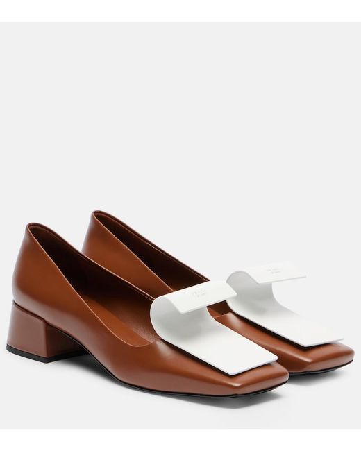 Prada Brown Leather Pumps