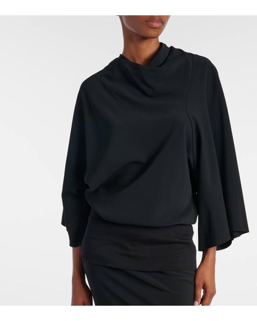 Rick Owens Black Top Aus Charmeuse