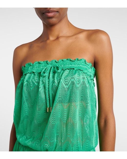 Melissa Odabash Green Isla Strapless Minidress