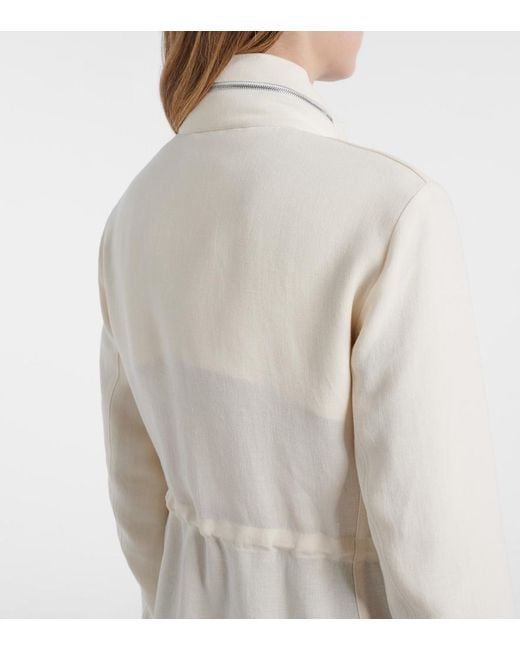 Loro Piana Natural Traveller Mini Linen Crepe Field Jacket