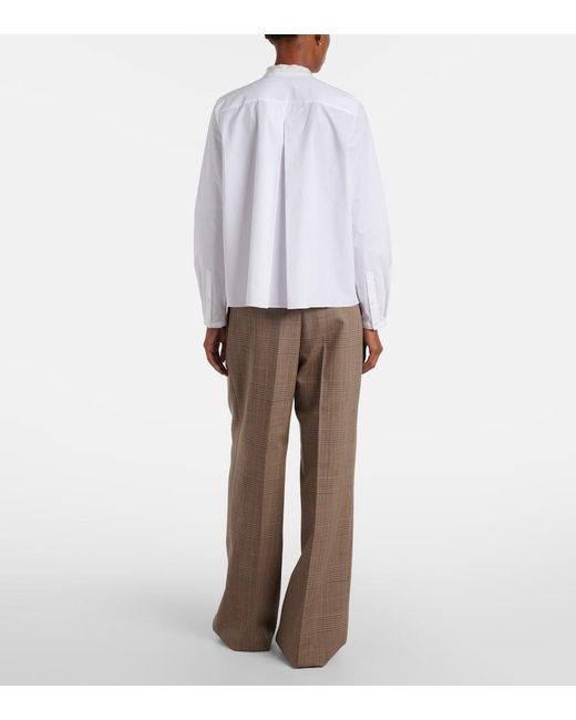 Dorothee Schumacher White Schluppenbluse Pure Power Aus Popeline
