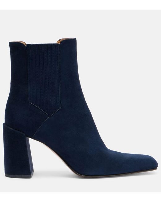 Gabriela Hearst Blue Luke Suede Ankle Boots