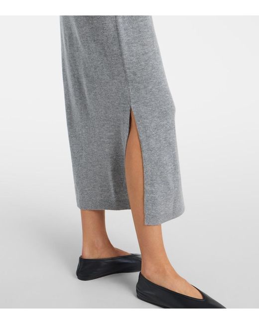 Jardin Des Orangers Gray Wool And Cashmere Sweater Dress