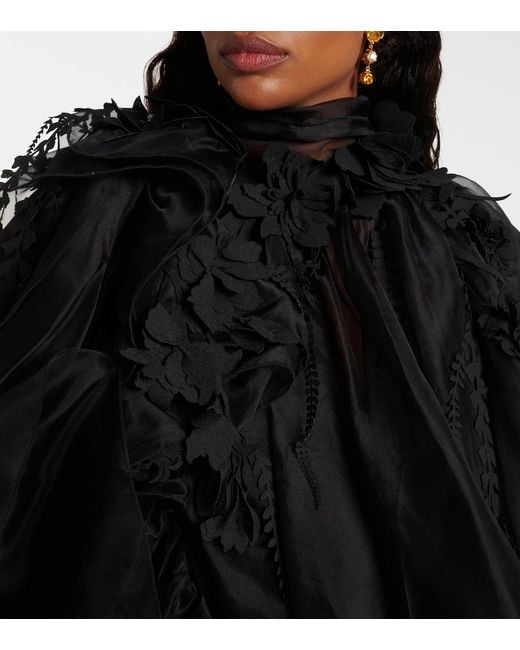 Robe Hypnotic A Fleurs Zimmermann en coloris Black