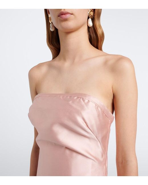 Marmar Halim Pink Strapless Gown