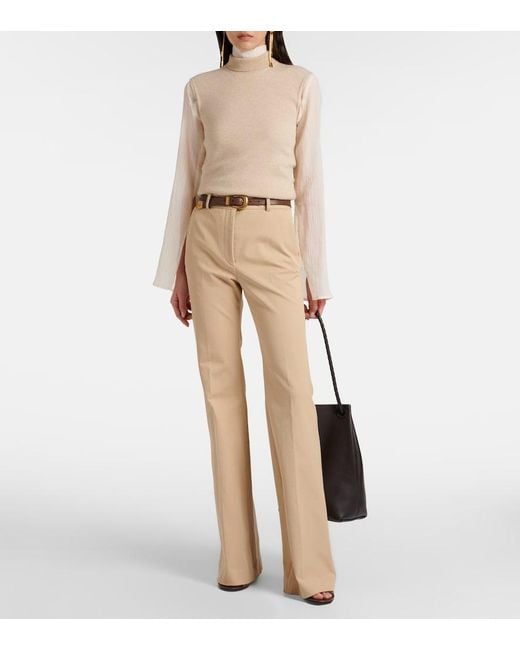 Joseph Natural Tafira Gabardine Flared Pants
