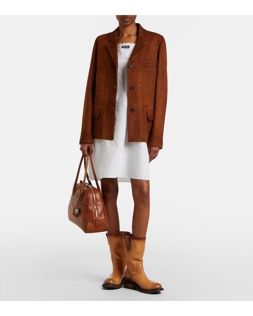 Miu Miu Brown Suede Jacket